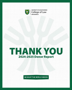 Cover of donor report, with text reading Thank You