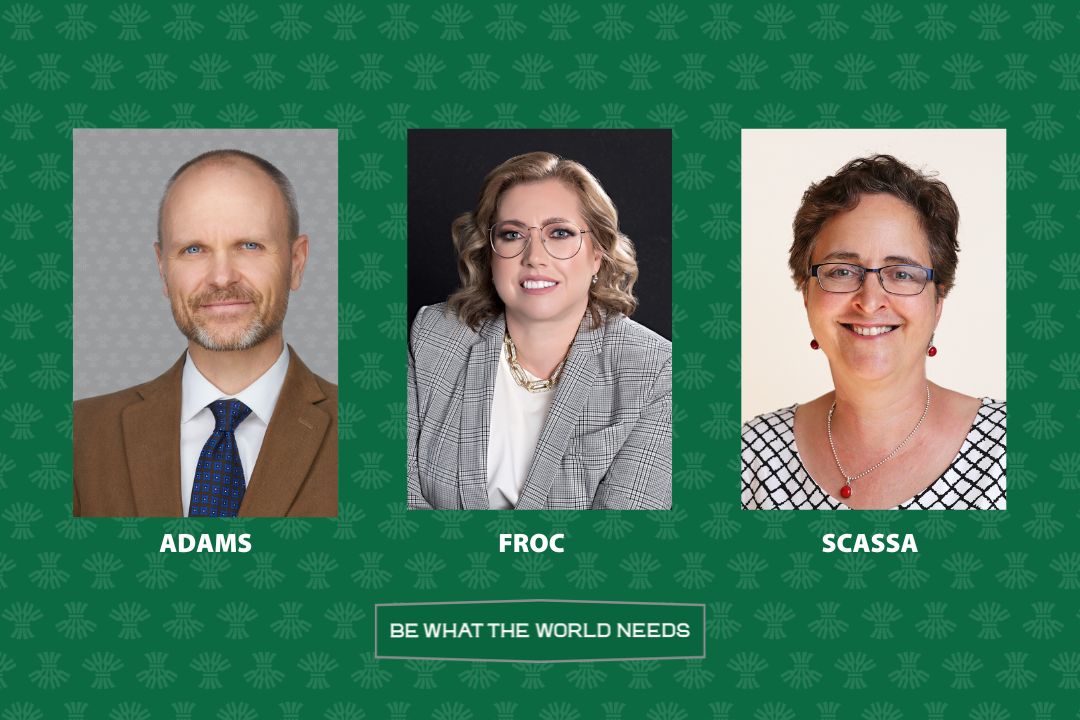 Head shots of Eric Adams, Kerri Froc and Teresa Scassa