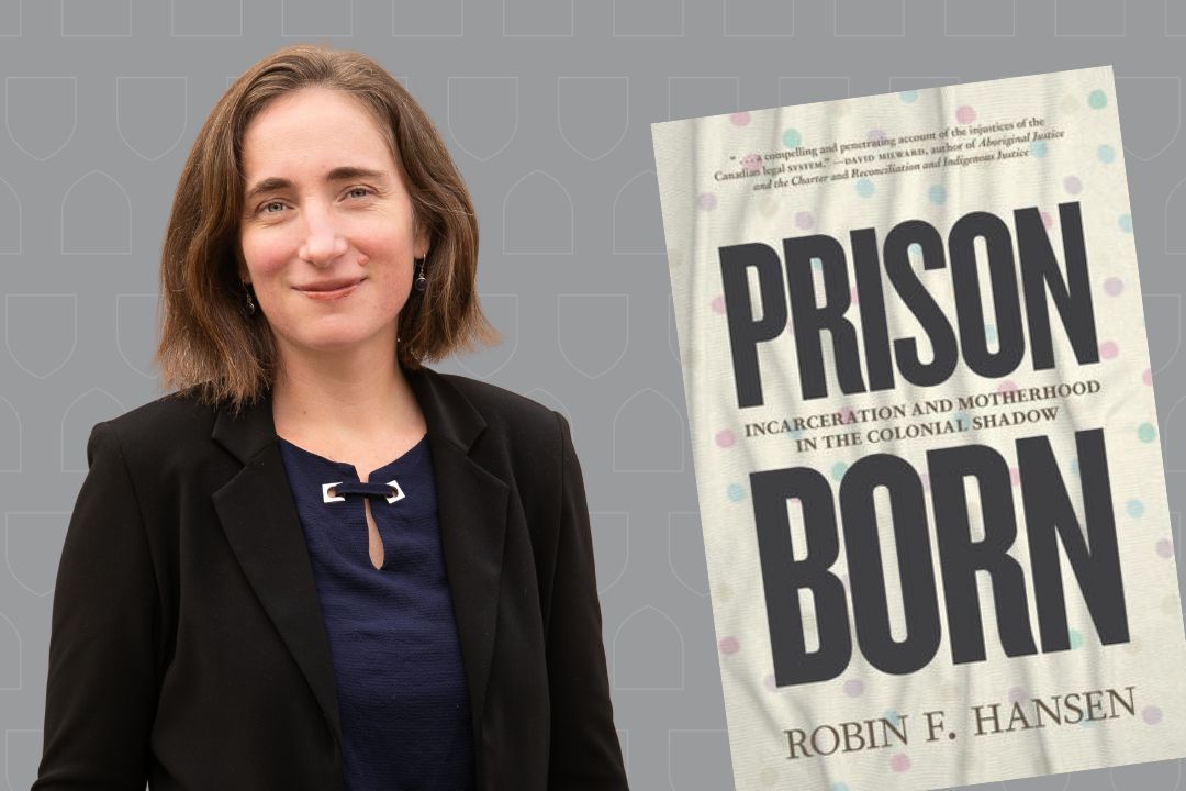Photo of Robin Hansen and image of Prison Born book cover